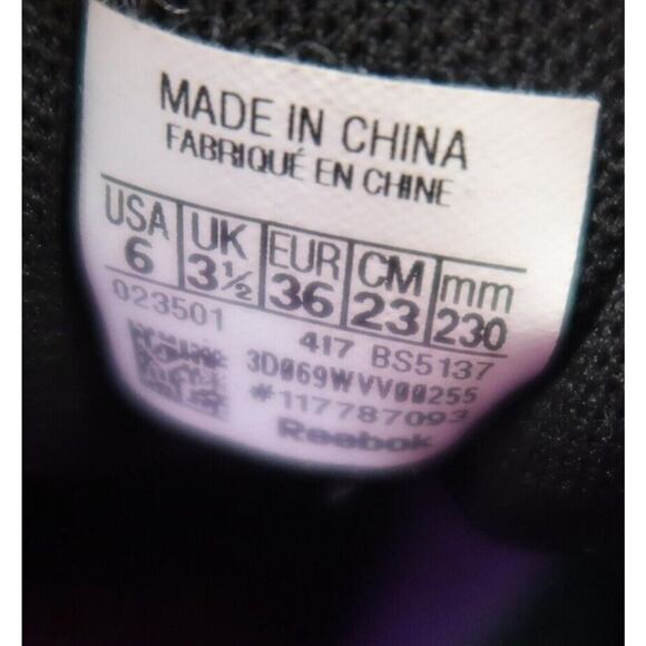 Reebok Shoes Womens 6 Athletic Trainer Running Print Smooth Clip UltraKnit Black - Picture 11 of 13